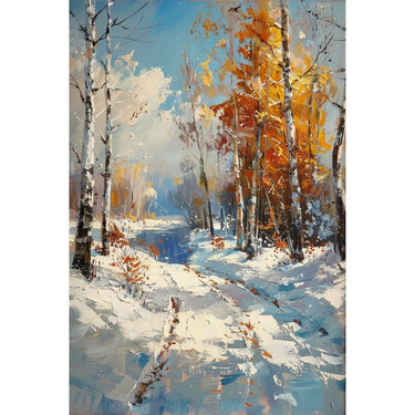 peinture huile au couteau paysage